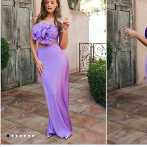 Show Me Your MuMu Purple Maxi skirt and top